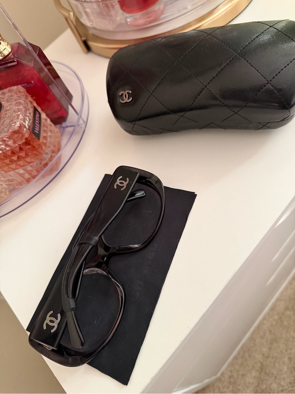 Chanel Black Frames with Logo Case